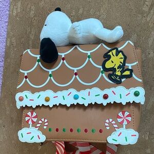 Peanuts Tan and White Crossbody Bag